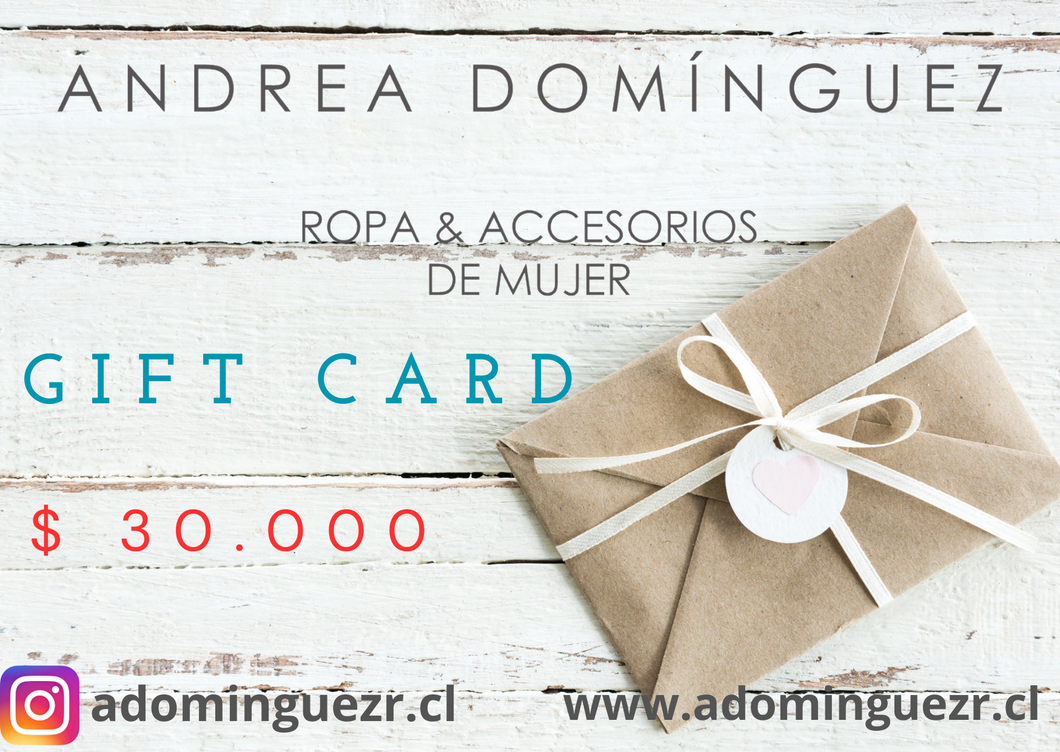 Gift Card $30.000