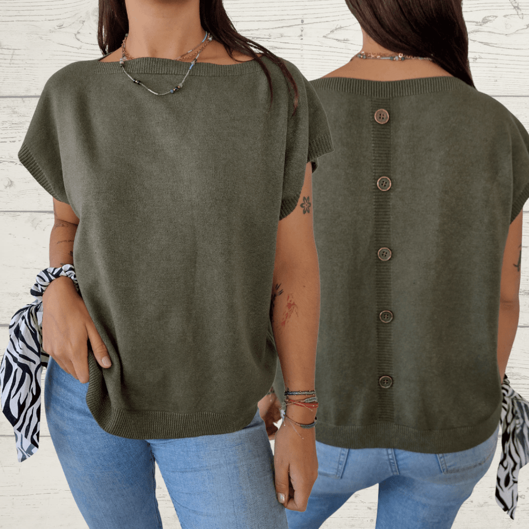 Sweater Italiano Adelfia, color verde musgo