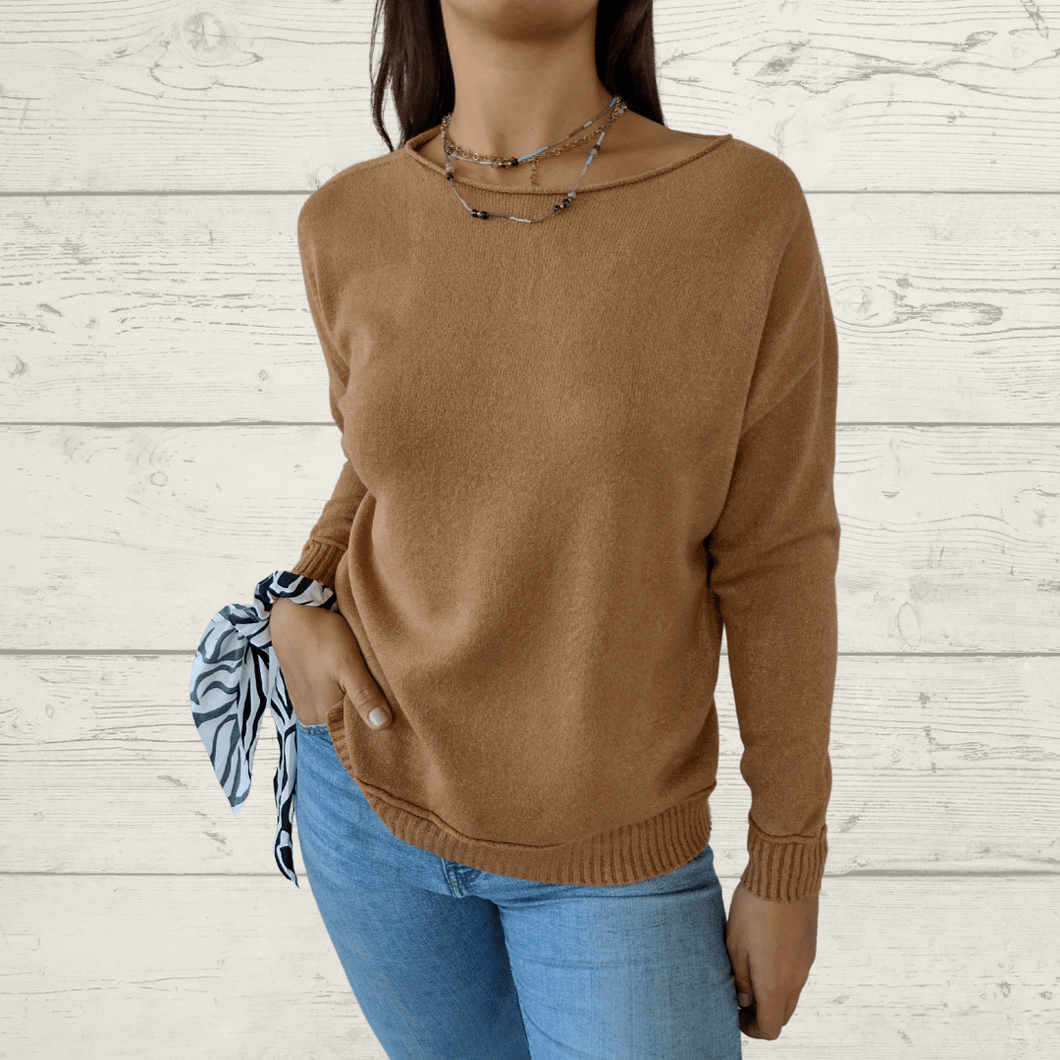 Sweater Italiano Venecia, color Camel