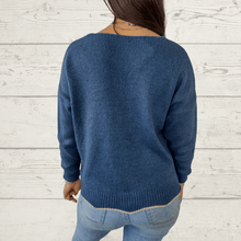 Cargar imagen en el visor de la galería, Sweater Italiano Ancona, color azul jeans
